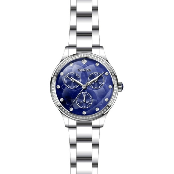 Invicta Women's Blue Wildflower Quartz Watch, Silver, 29091 - Picture 1 of 13